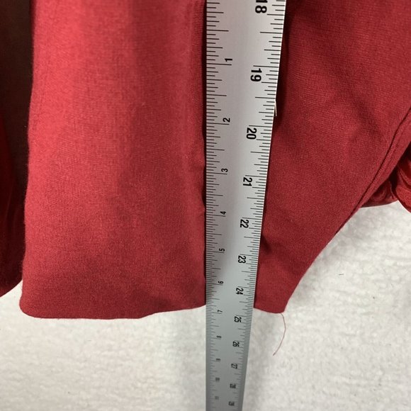 Carmen Milano Blazer Women's 8 Red Rayon Stretch Long Sleeve Lapelless 6590 - Picture 5 of 7